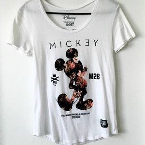 Disney x Neff Mickey Mouse Floral T-Shirt NWOT